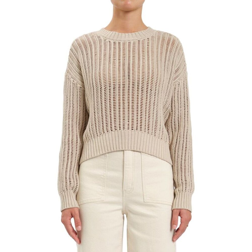 Daze Denim Womens Seaside Open Stitch Sweater